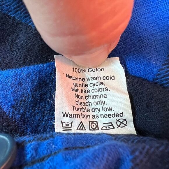 J. Crew Men's Blue Plaid Long Sleeve‎ Flannel Button Down Shirt Size Small - Picture 5 of 6